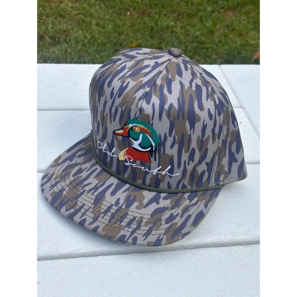 Old South Wood Duck Camo Snapback Hat Papas Hat Tiger Stripe Rope Cap